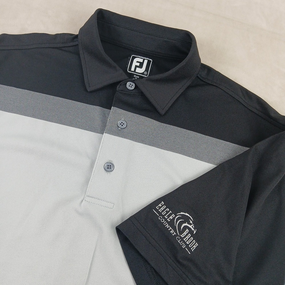 Footjoy XL Mens‎ Polo Shirt Athletic Golf Knit Eagle Brook CC 25x31